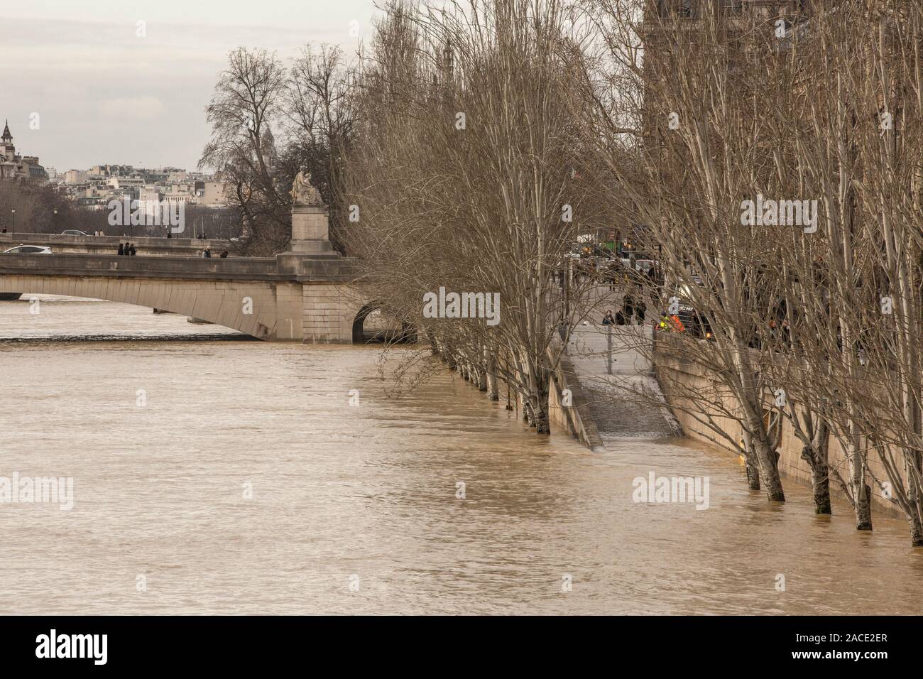 Überschwemmungen in Paris. Stockfoto