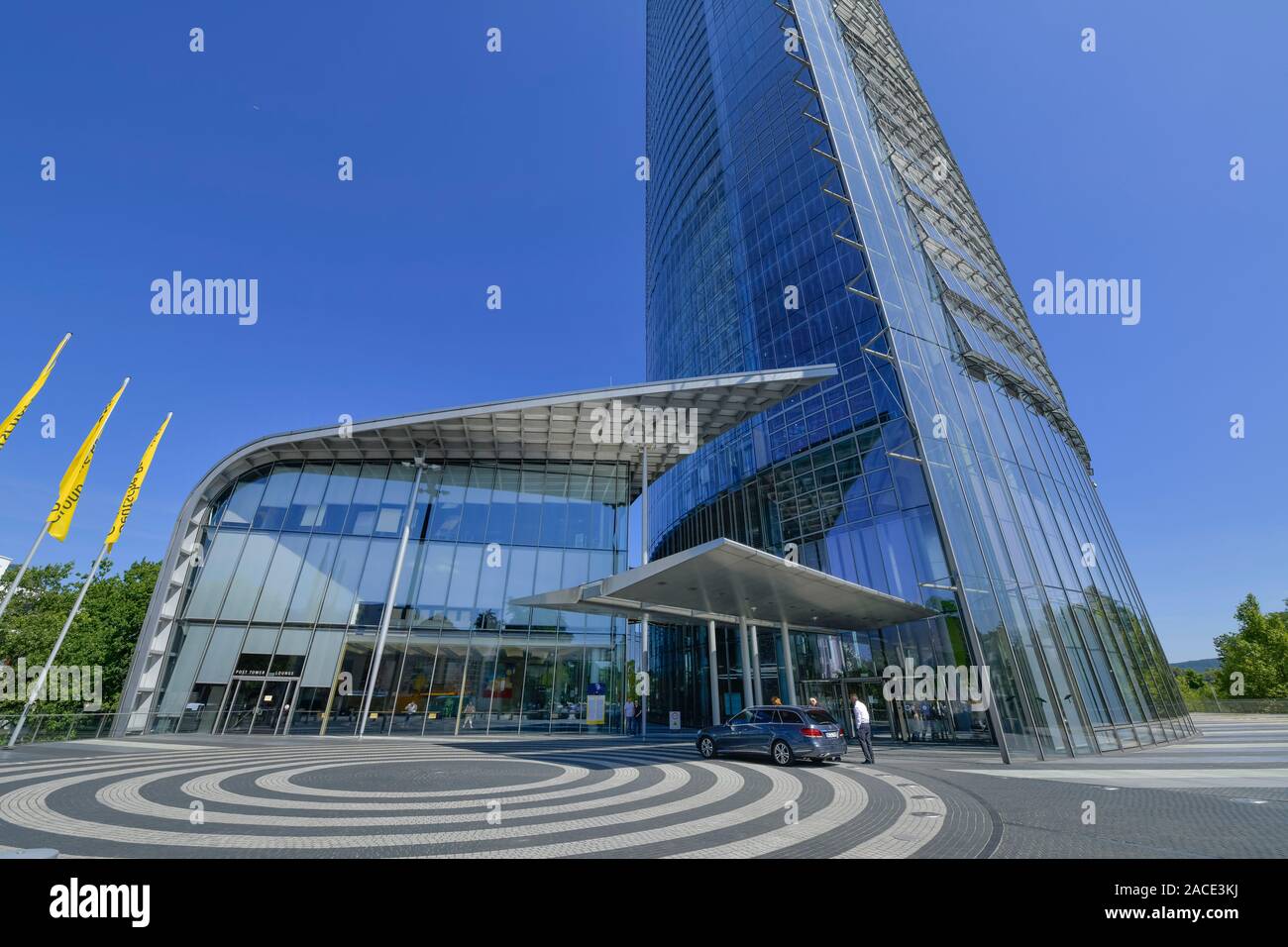 Post Tower, der Konzernzentrale der Deutsche Post DHL Charles-de-Gaulle-Stra ße, Bonn, Nordrhein-Westfalen, Deutschland Stockfoto