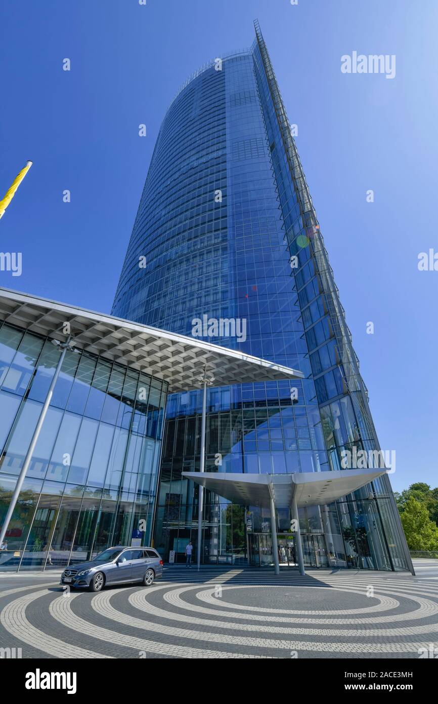 Post Tower, der Konzernzentrale der Deutsche Post DHL Charles-de-Gaulle-Stra ße, Bonn, Nordrhein-Westfalen, Deutschland Stockfoto