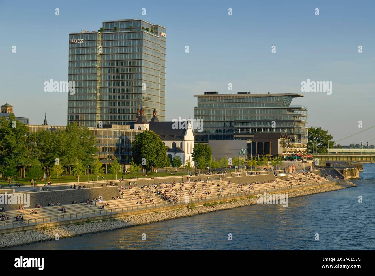 Lanxess AG, Rhein, Kennedyplatz, Köln, Nordrhein-Westfalen, Deutschland Stockfoto