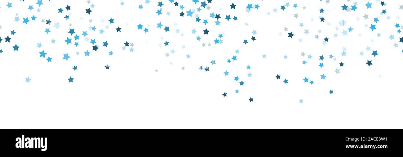 EPS 10 Vektor Datei mit nahtlosen Schnee fallen Konfetti Sterne Hintergrund für Weihnachten Blau für Weihnachten und Neujahr Konzepte Stock Vektor