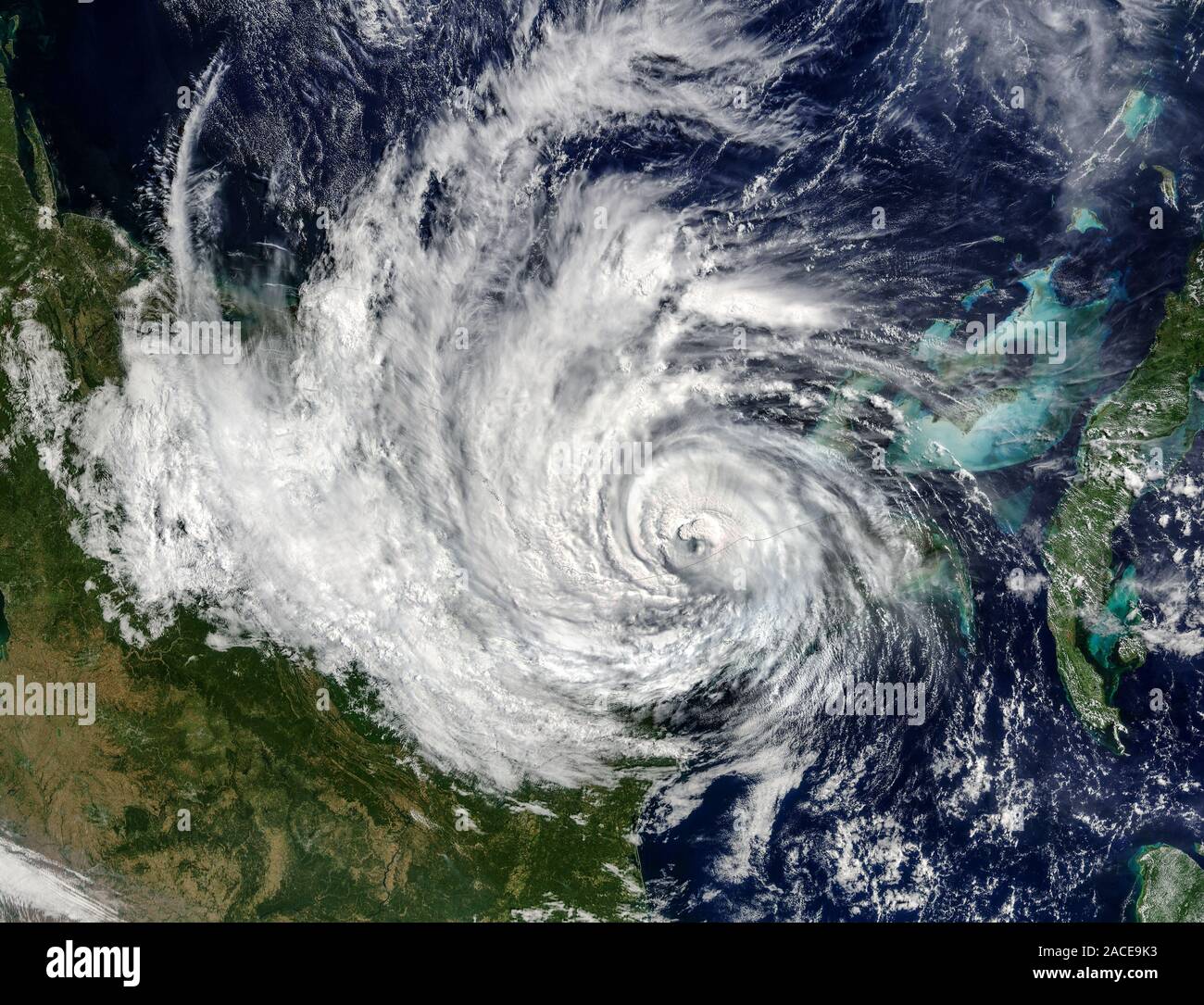 Hurricane Blick aus dem Raum Elemente dieses Bild von der NASA eingerichtet. Stockfoto