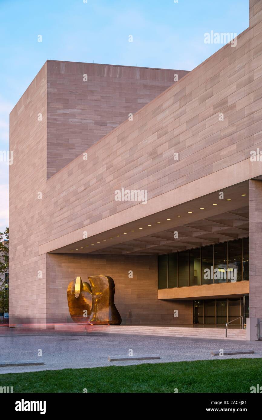National Gallery Kunst, entworfen von I.M. Pei Stockfoto