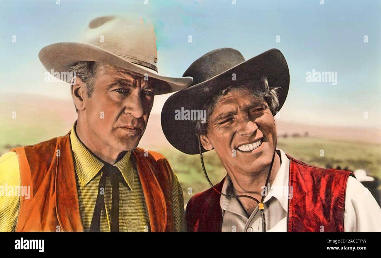 VERA CRUZ 1954 United Artists Film mit Gary Cooper auf der linken Seite und Burt Lancaster Stockfoto