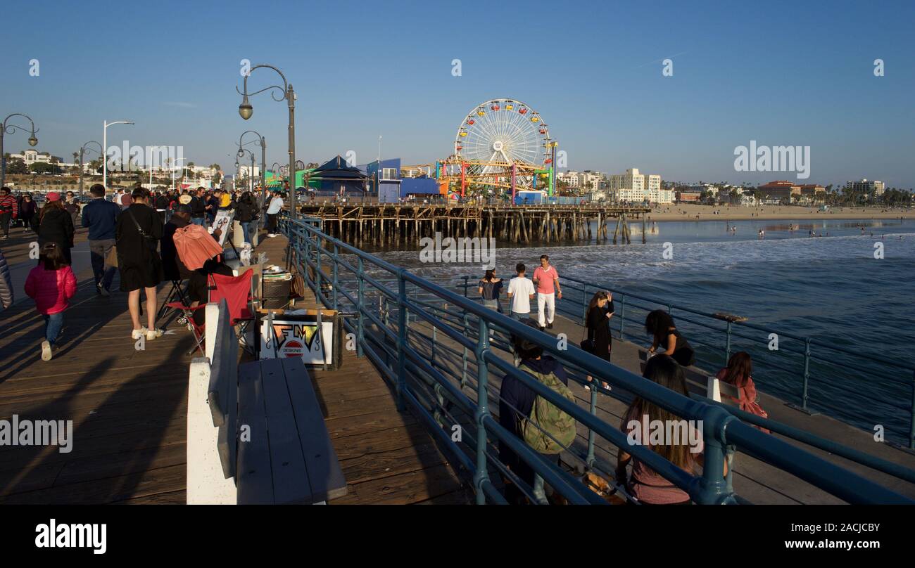 Ein sonniger Tag in Santa Monica, Kalifornien, USA Stockfoto
