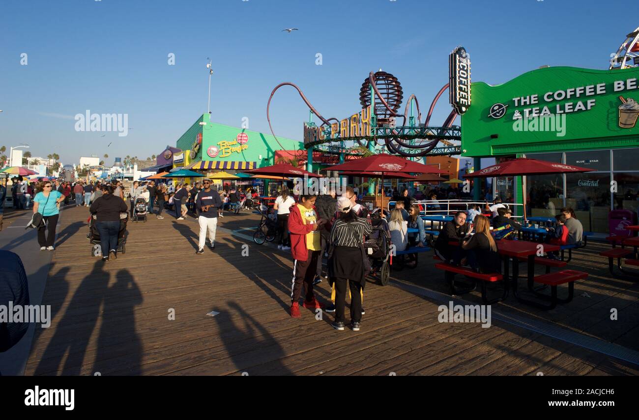 Ein sonniger Tag in Santa Monica, Kalifornien, USA Stockfoto