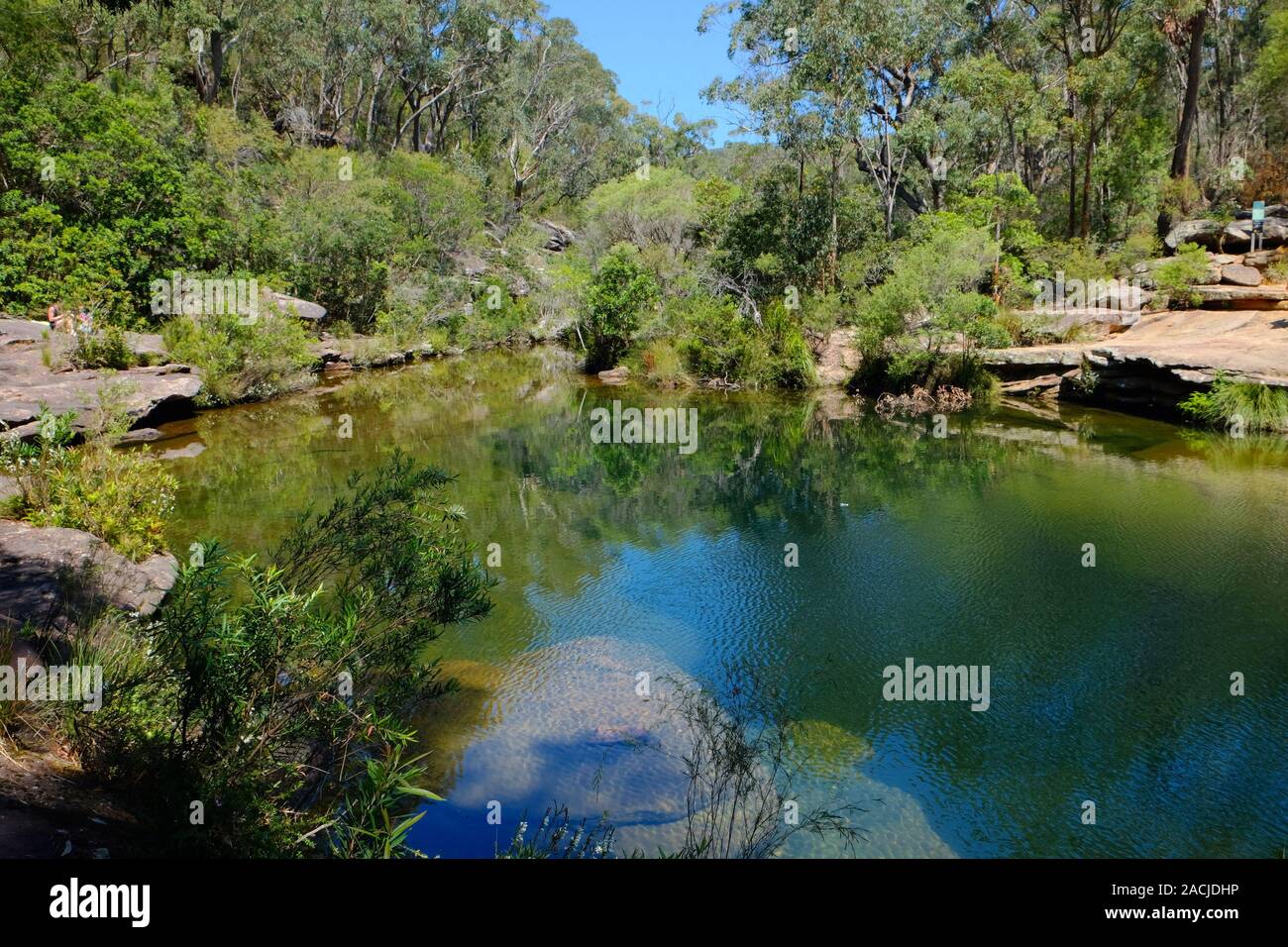 Karloo Pool ist ein beliebter Bade- und Picknickplatz im Royal National Park im Süden von Sydney, Australien Stockfoto