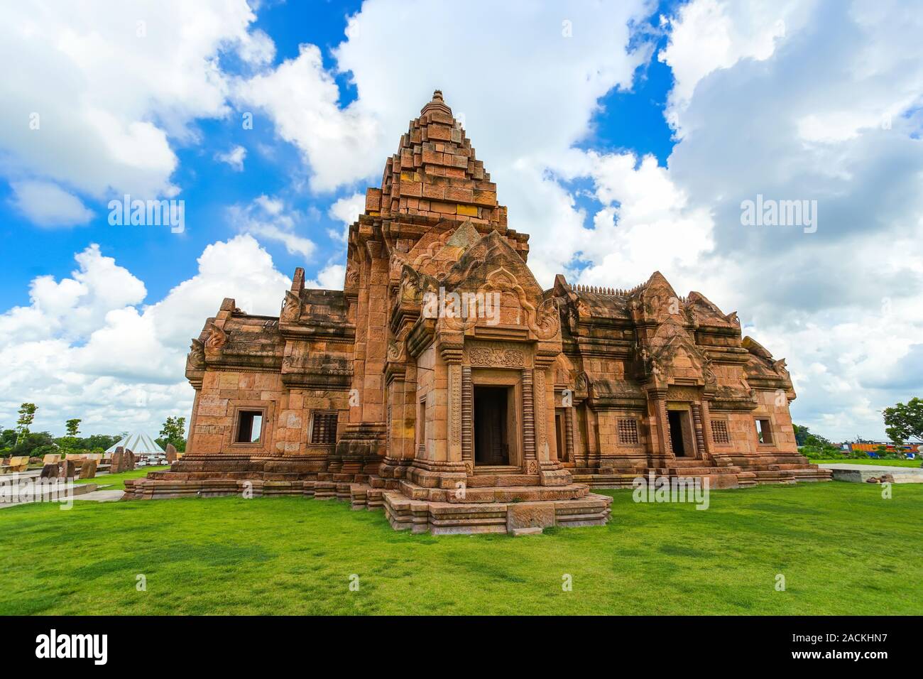 Simulierte der Prasat Hin Phanom Rung in Buriram castle Reise Attraktion in der Provinz Buriram Thailand. Stockfoto