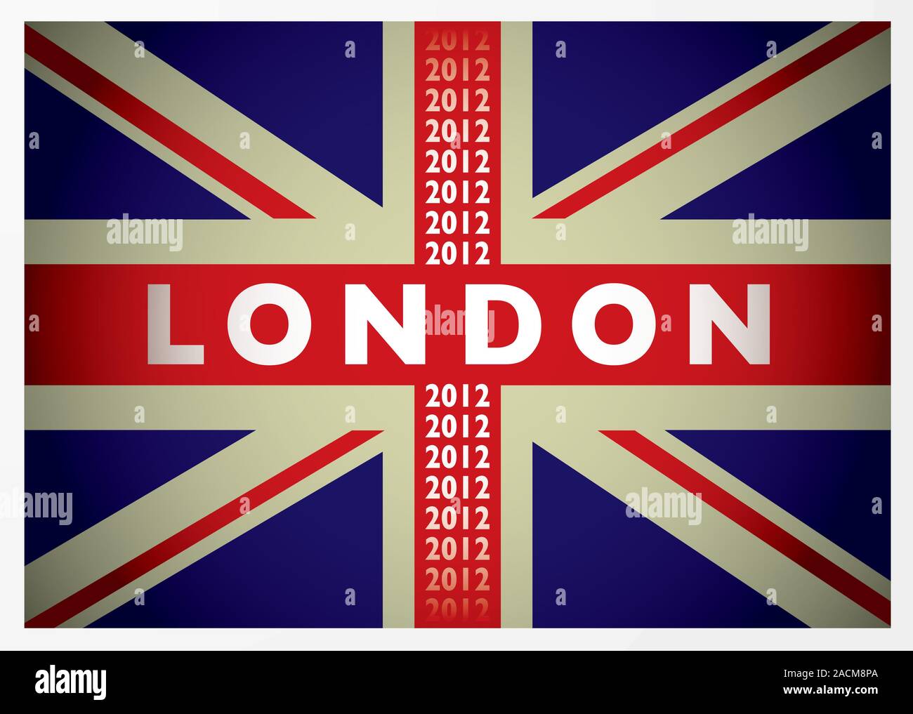 London 2012 Flagge Stockfoto
