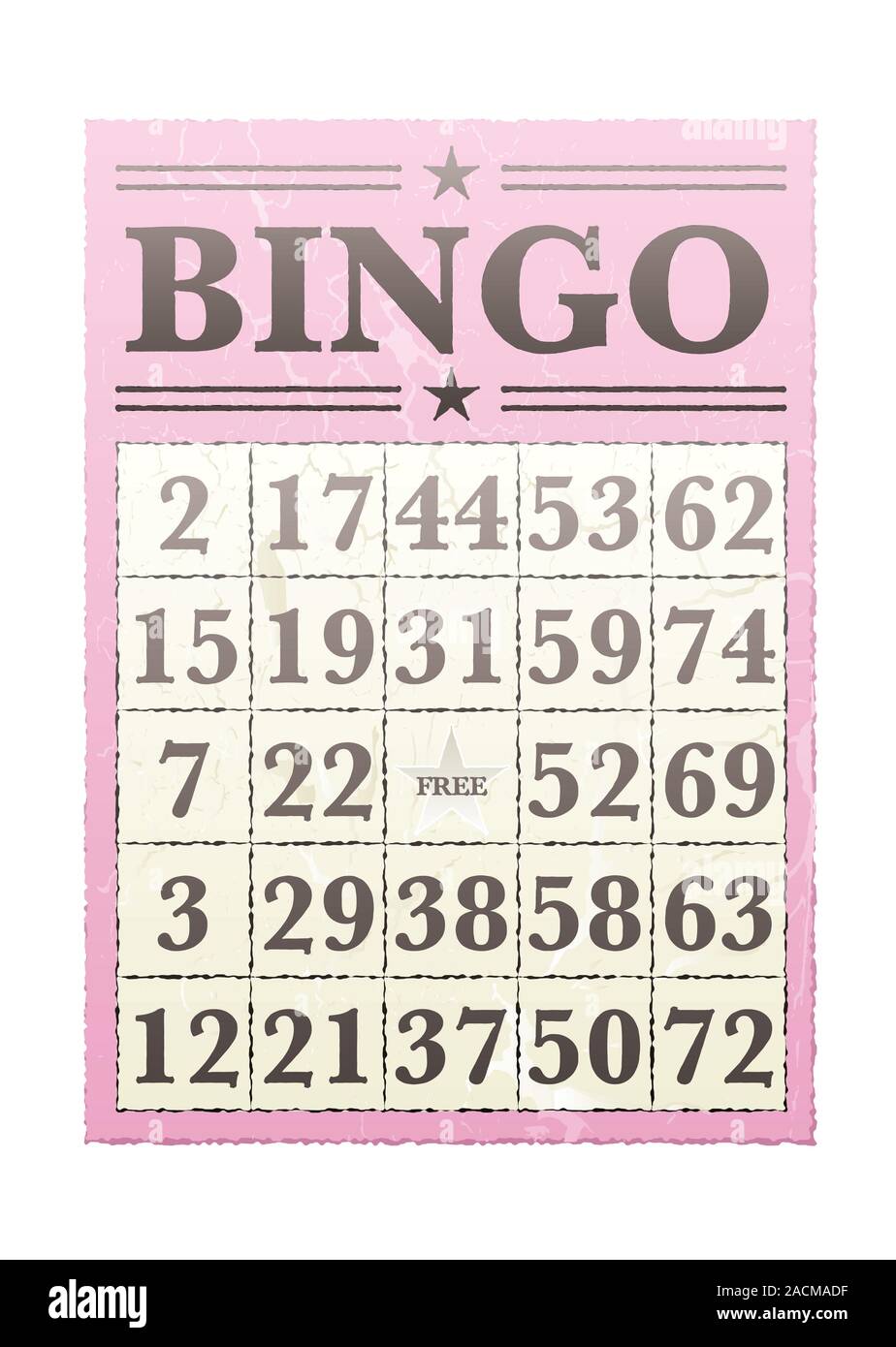 Bingo card Stockfoto