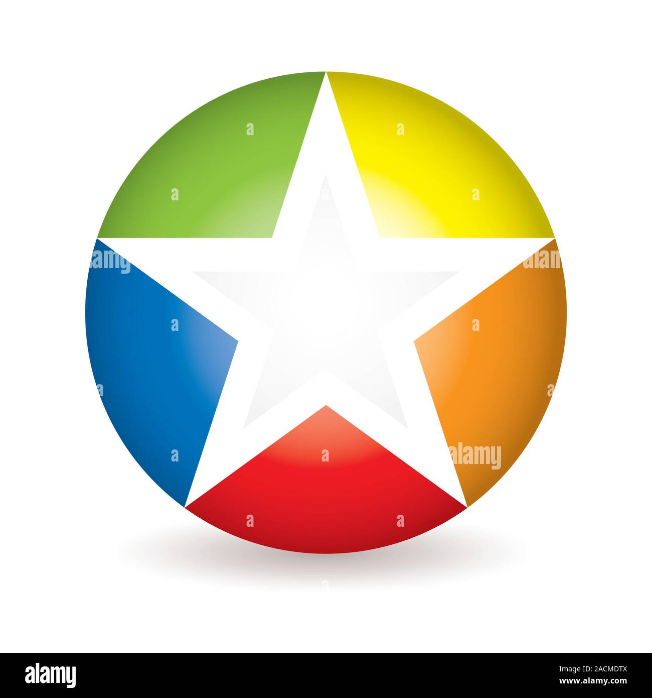 Rainbow Star Symbol Stockfoto