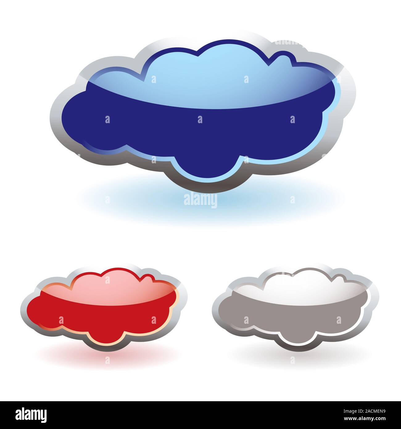Glas Fluffy Clouds Stockfoto