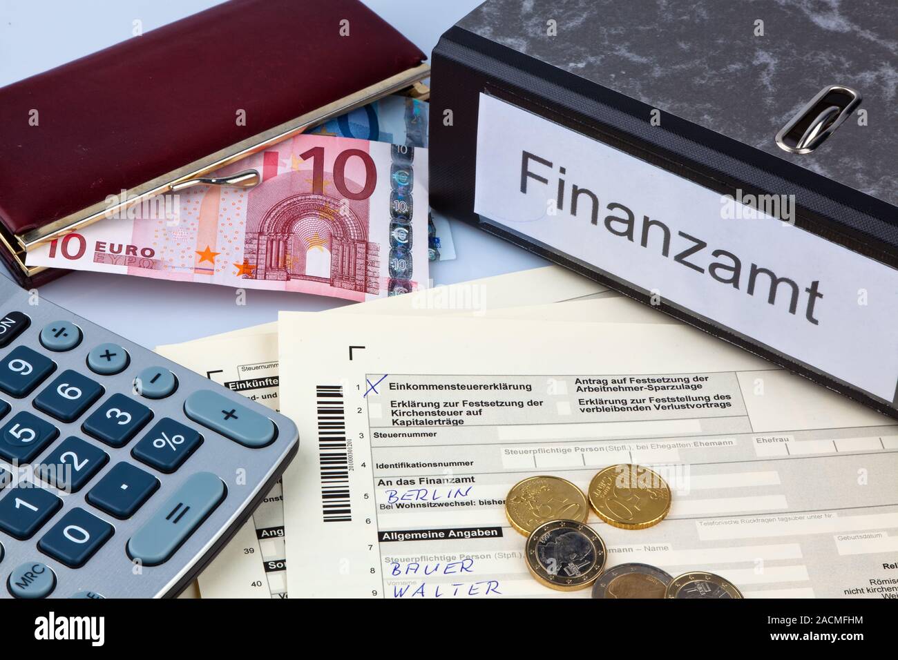 Deutschen Einkommensteuererklärung Stockfoto