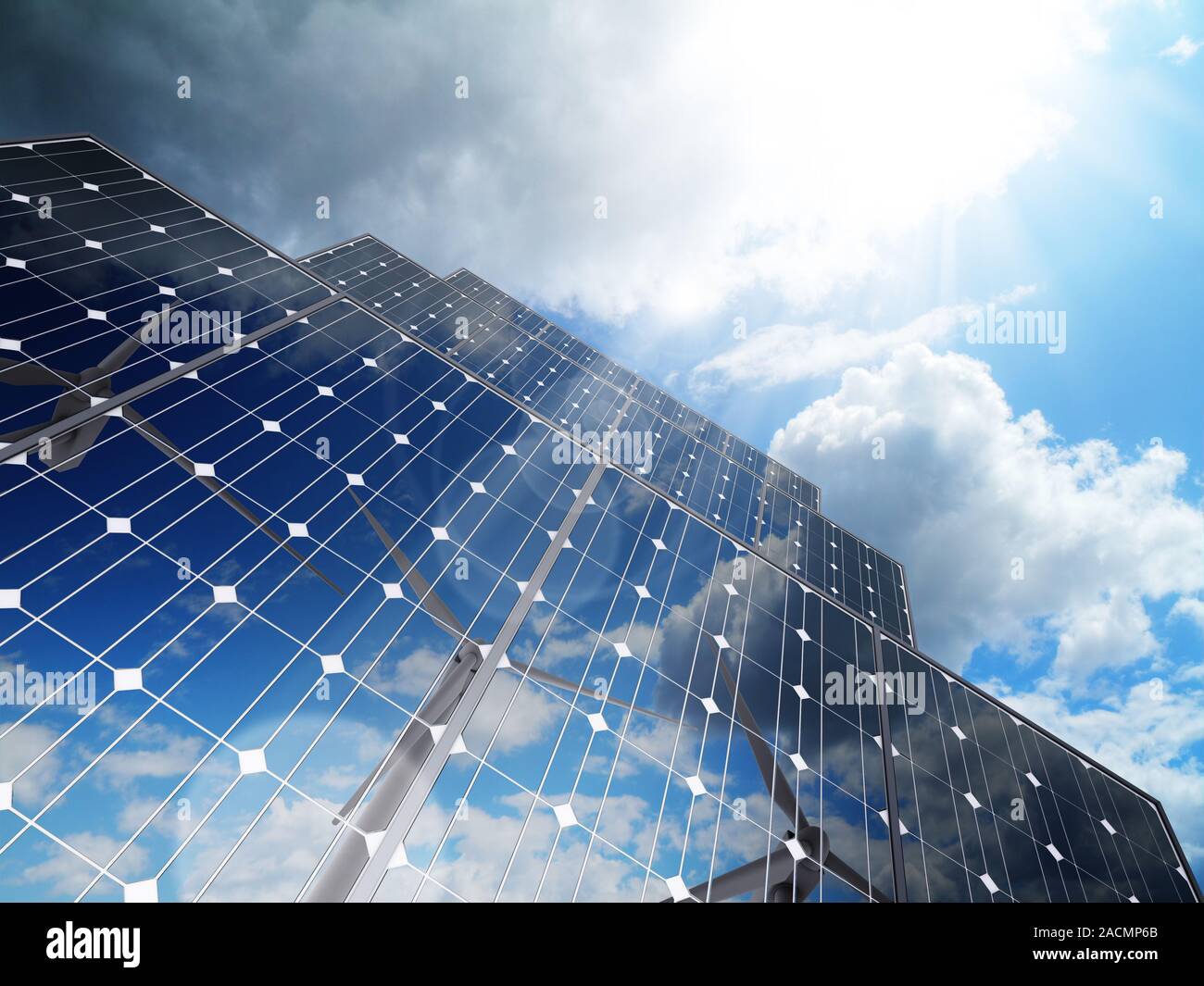 Erneuerbare, Alternative Solarenergie, Green Business Stockfoto