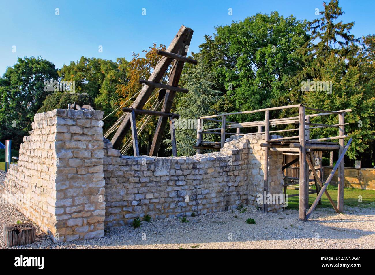 Römische Kran, Limes Museum Aalen, Baden-Württemberg, Deutschland, Europa Stockfoto