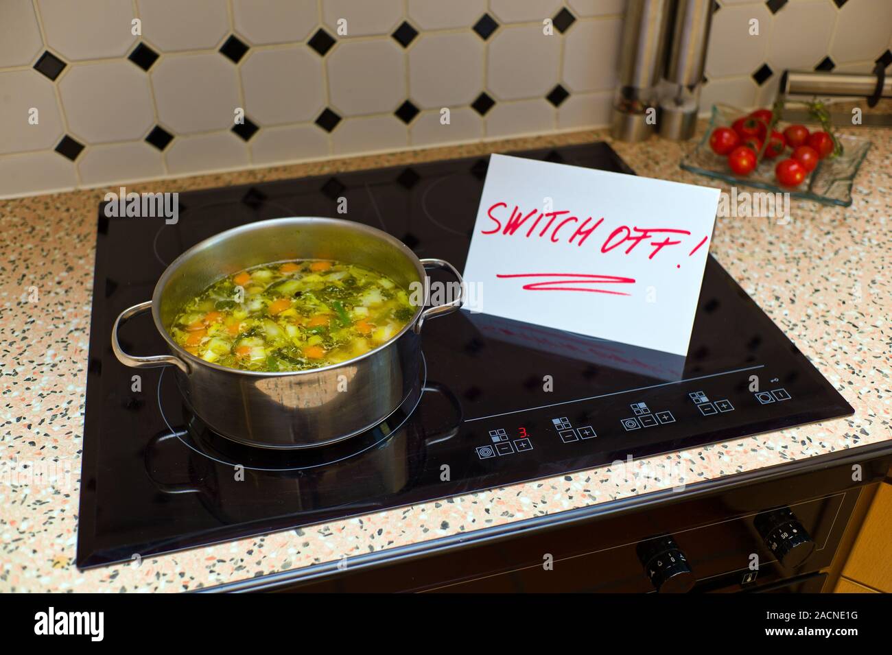 Schild Ausschalten für Demenz Patienten Stockfoto