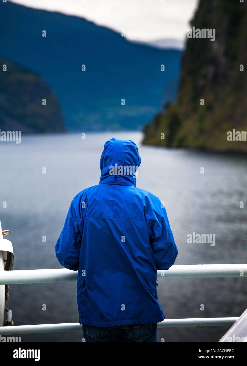 blaue Jacke Stockfoto