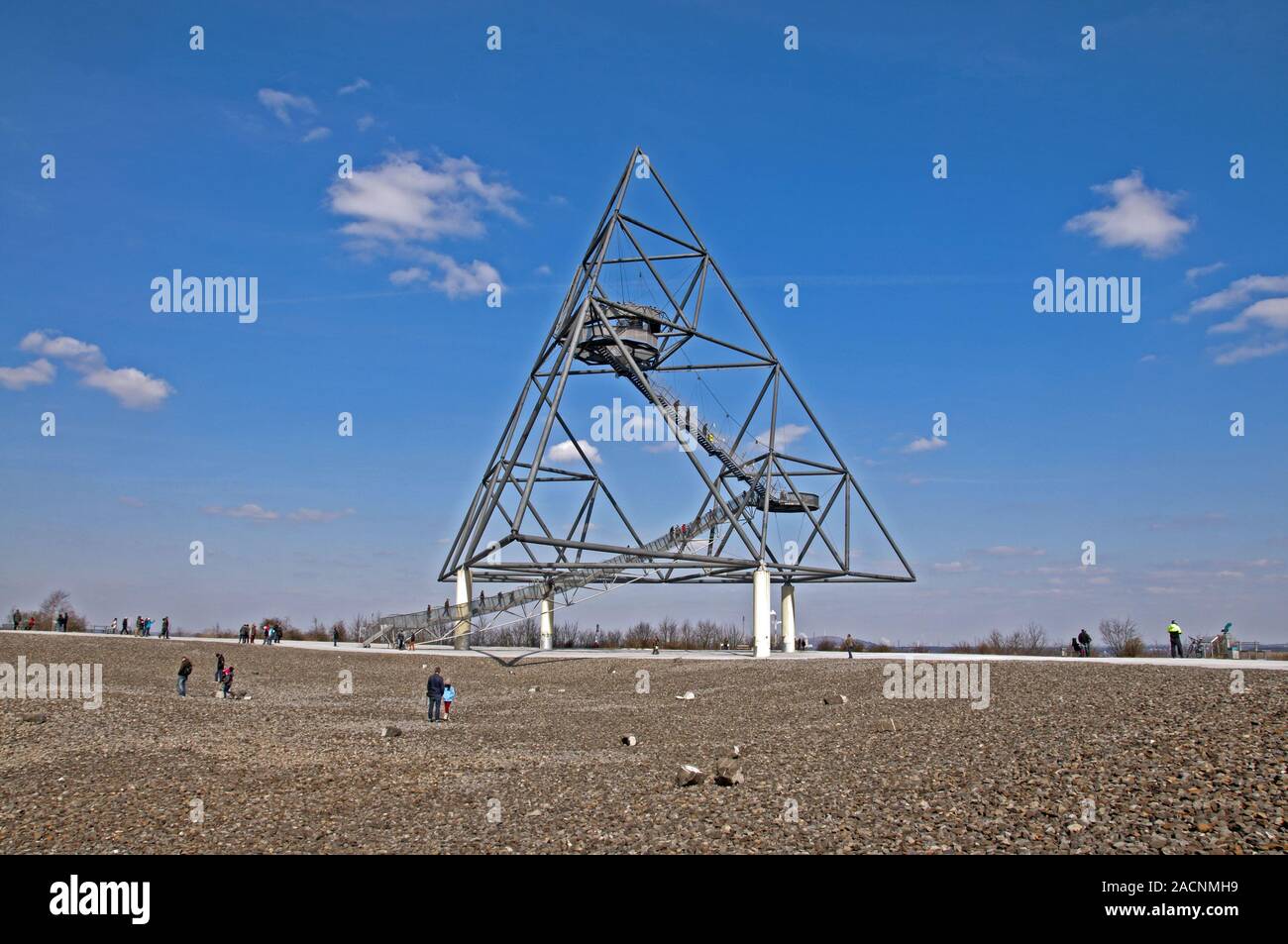 Tetraeder auf die Halde Beckstrasse, Emscher Landschaftspark, der industriellen Kultur, dump in Bottrop, Ruhrgebiet, Metropole Ruhr, noch Stockfoto