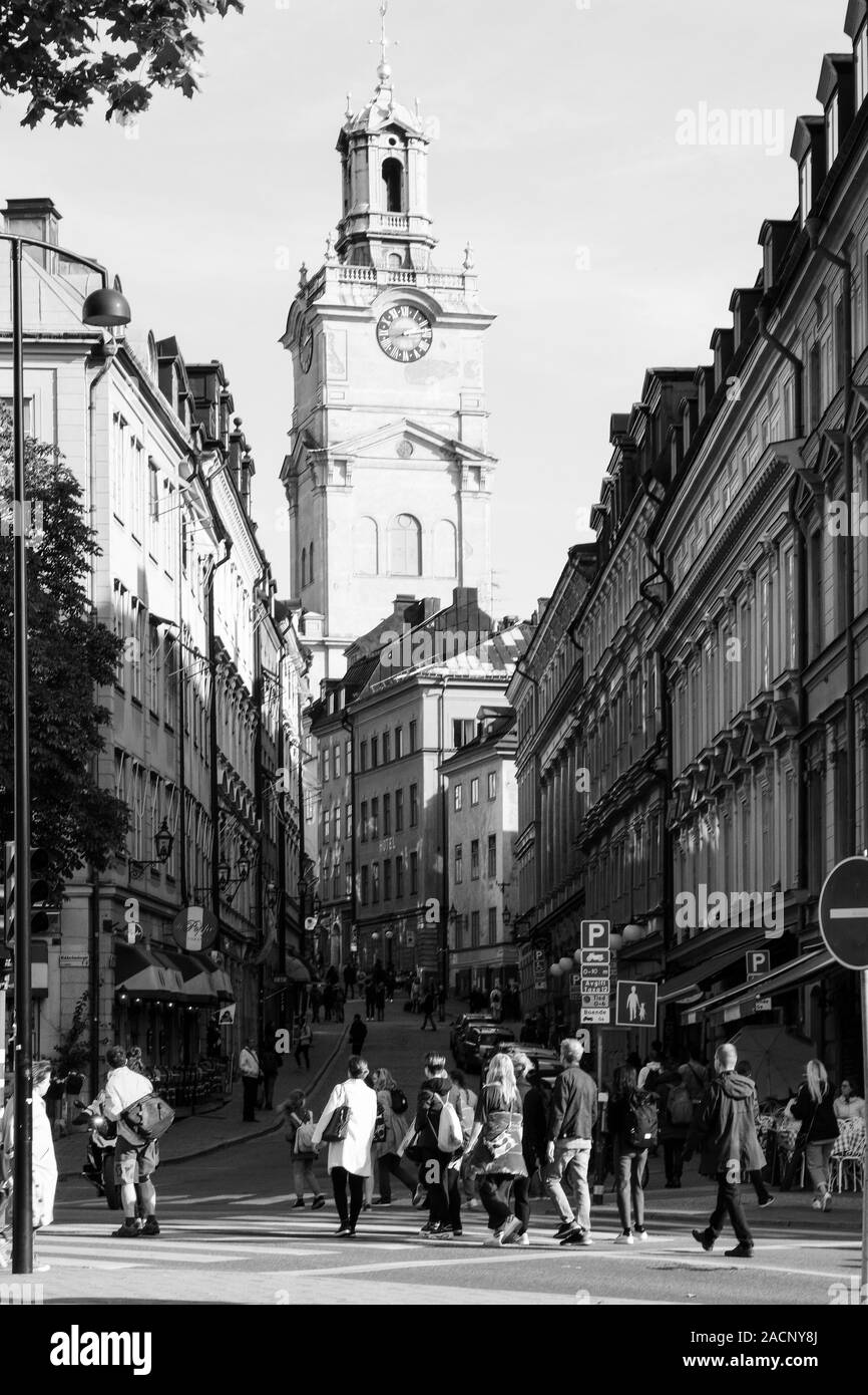 Stockholm Gamla Stan auf einem hellen autumnday Stockfoto