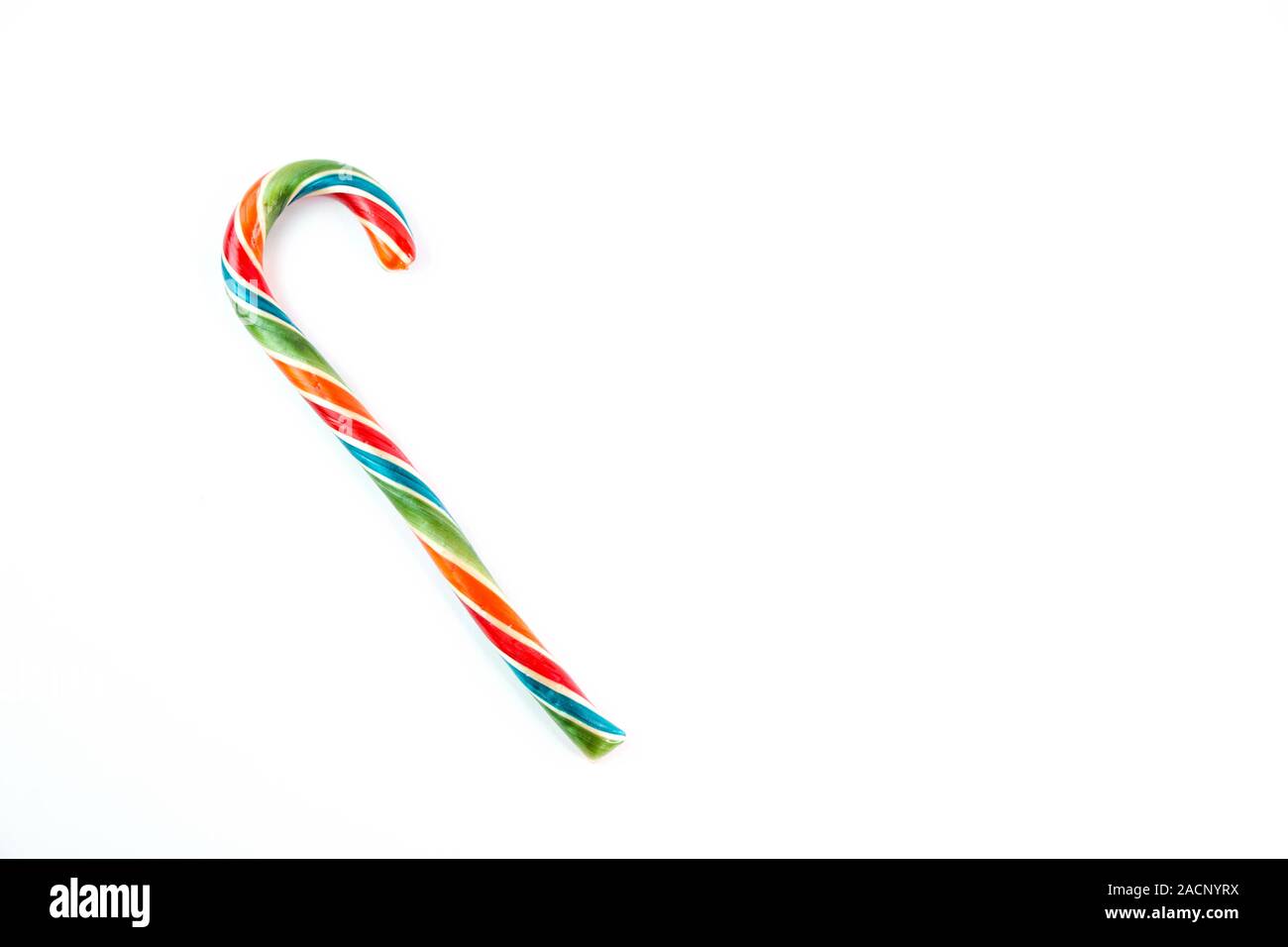 Bunte festliche Lollipop auf weißem Hintergrund. Stockfoto