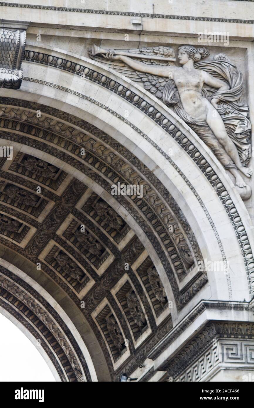 Teilweise mit Blick auf den Arc de Triumph Stockfoto