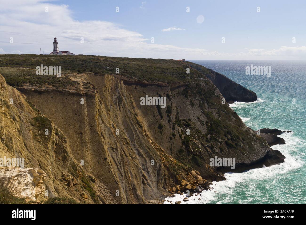 Leuchtturm von Kap Espichel Stockfoto