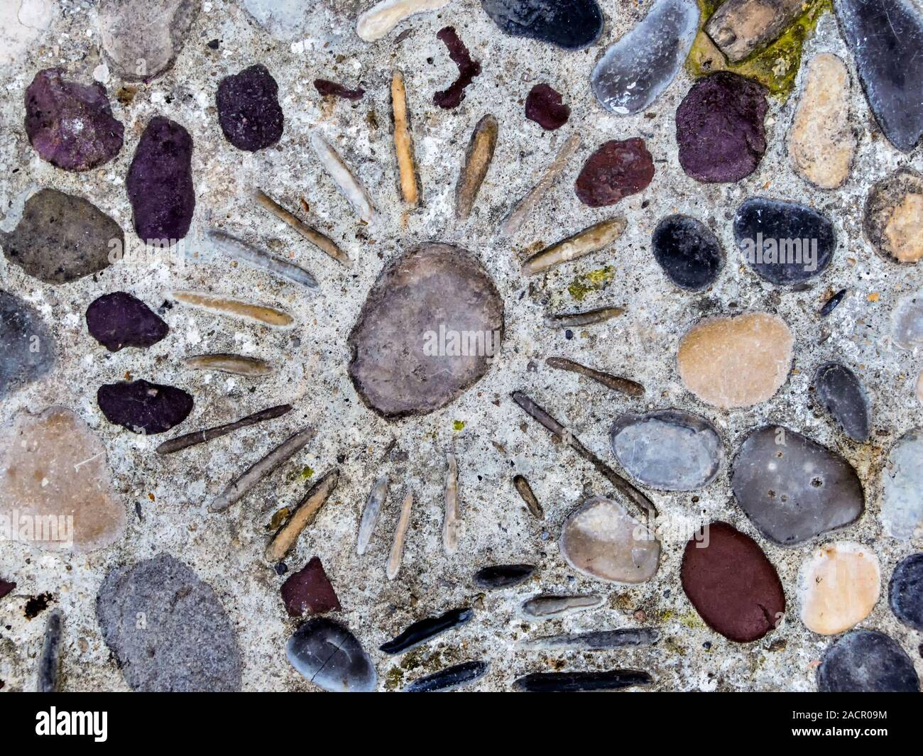 Unterschiedlich geformte Steine Stockfoto