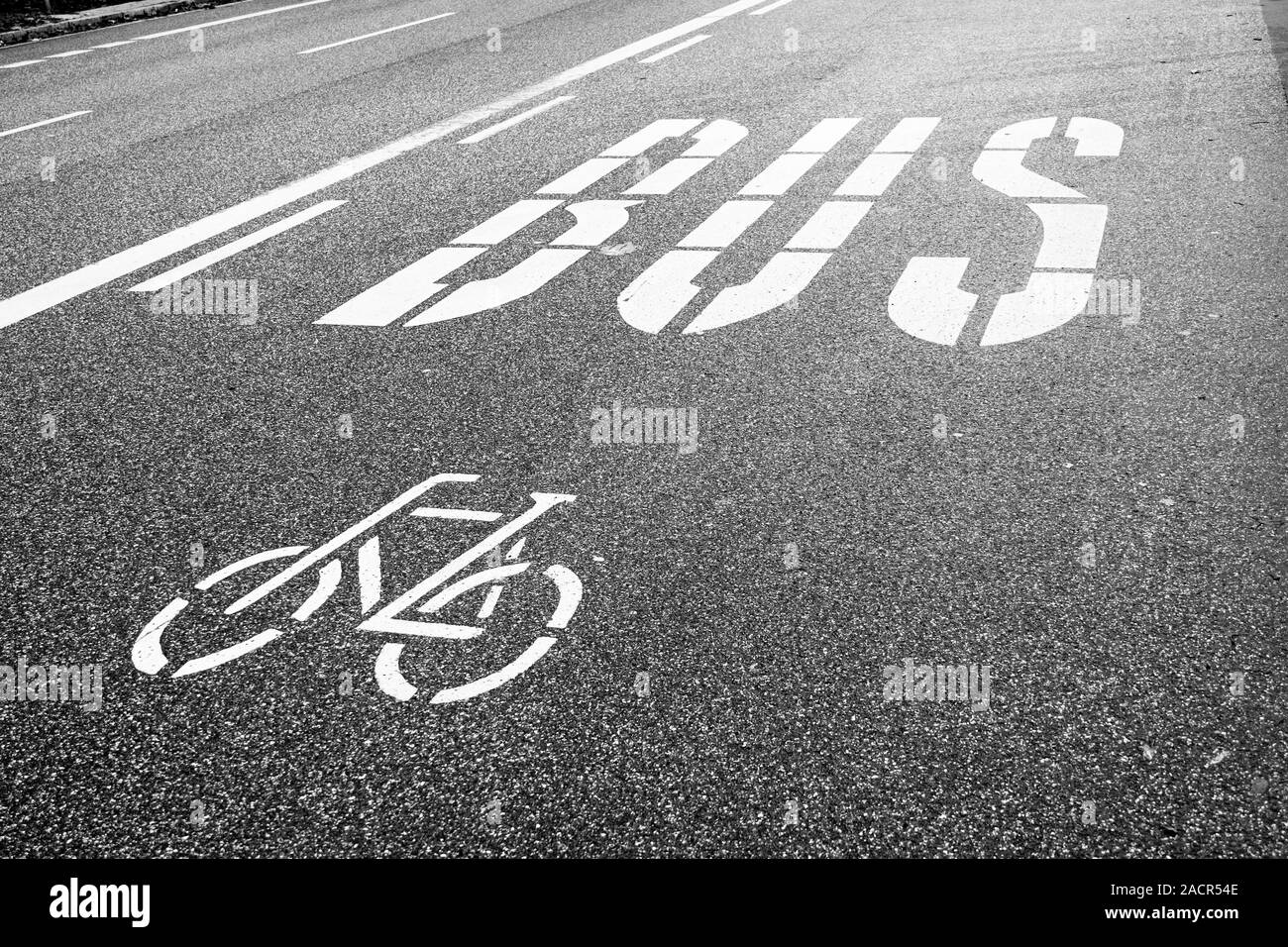 Fahrrad/Bus Zeichen Stockfoto