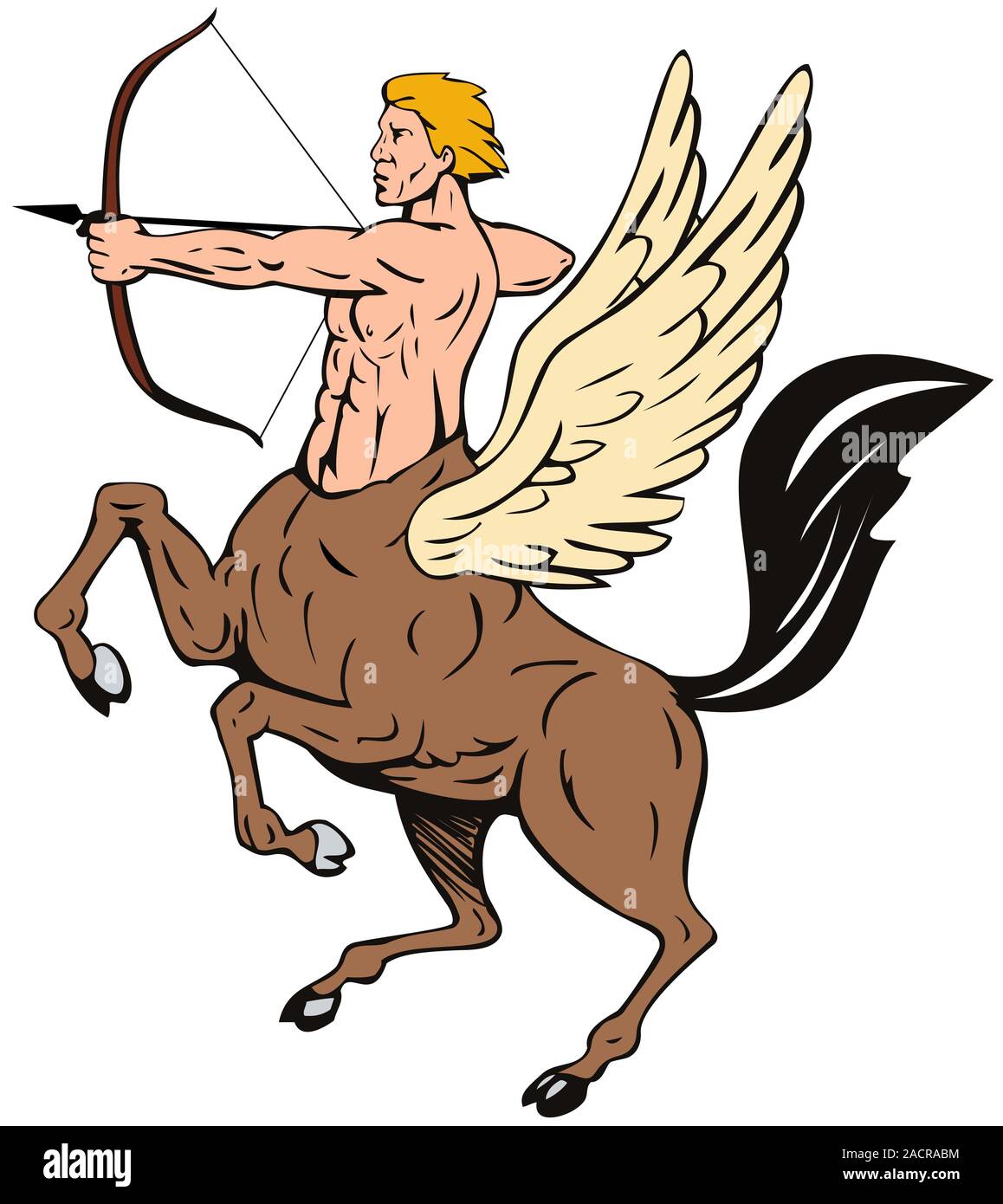 Centaur Bogen Pfeil schießen Stockfoto