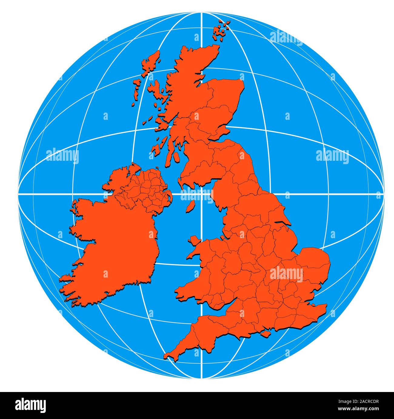 British isles map Ausgeschnittene Stockfotos und -bilder - Alamy
