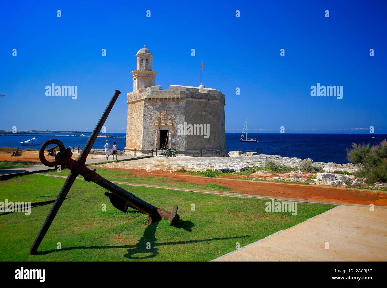 Das Schloss von Saint Nicholas, im Admiral Farragut Park, Parc De La Ciutadella Stadt, Insel Menorca, Balearen, Spanien, Europa Stockfoto