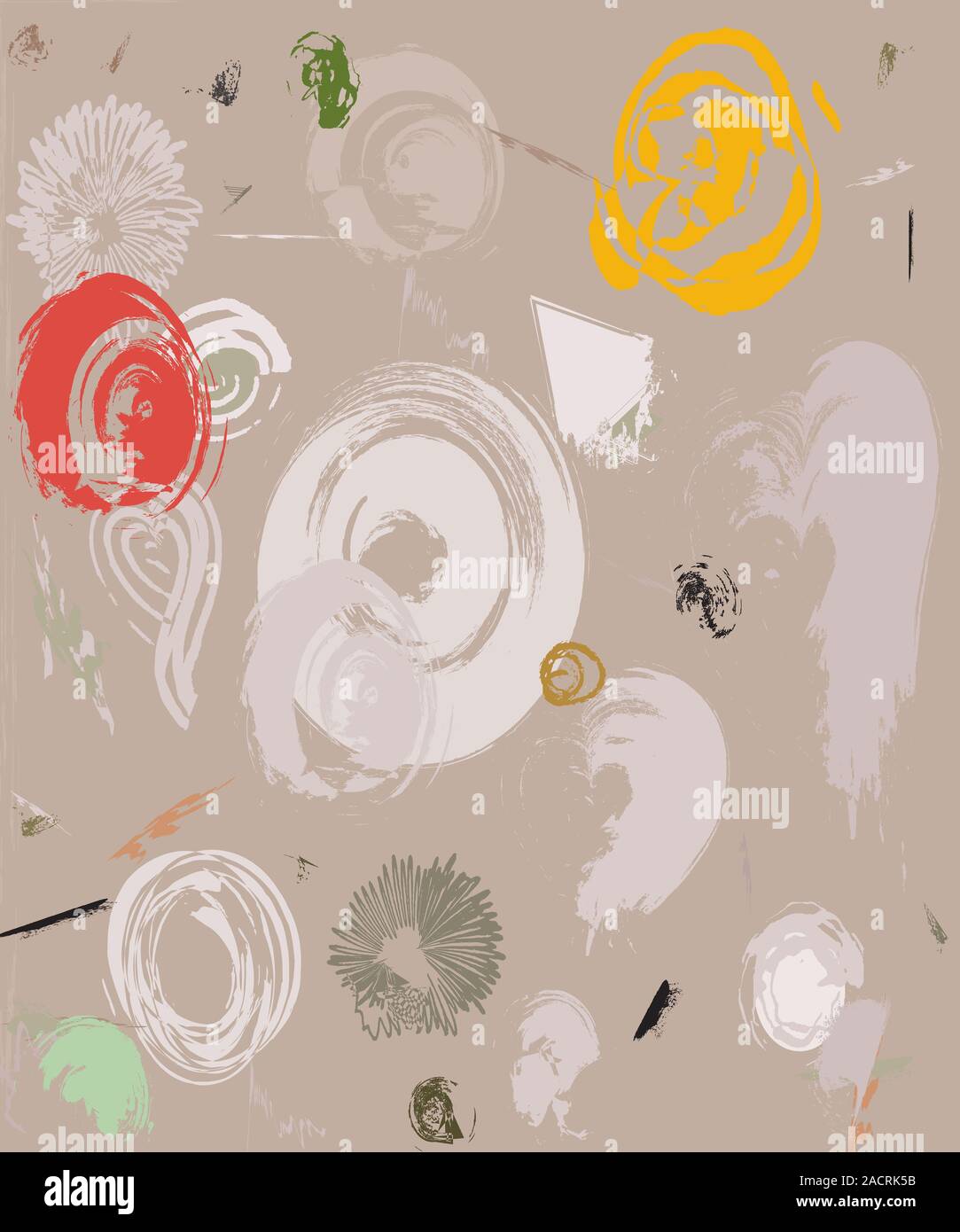 Retro Farbe Art. Kreative doodles mit verschiedenen Formen und Collage. Moderne abstrakte und grafische Formen und Elemente. Gut für Poster, Broschüre, druckt. Stockfoto