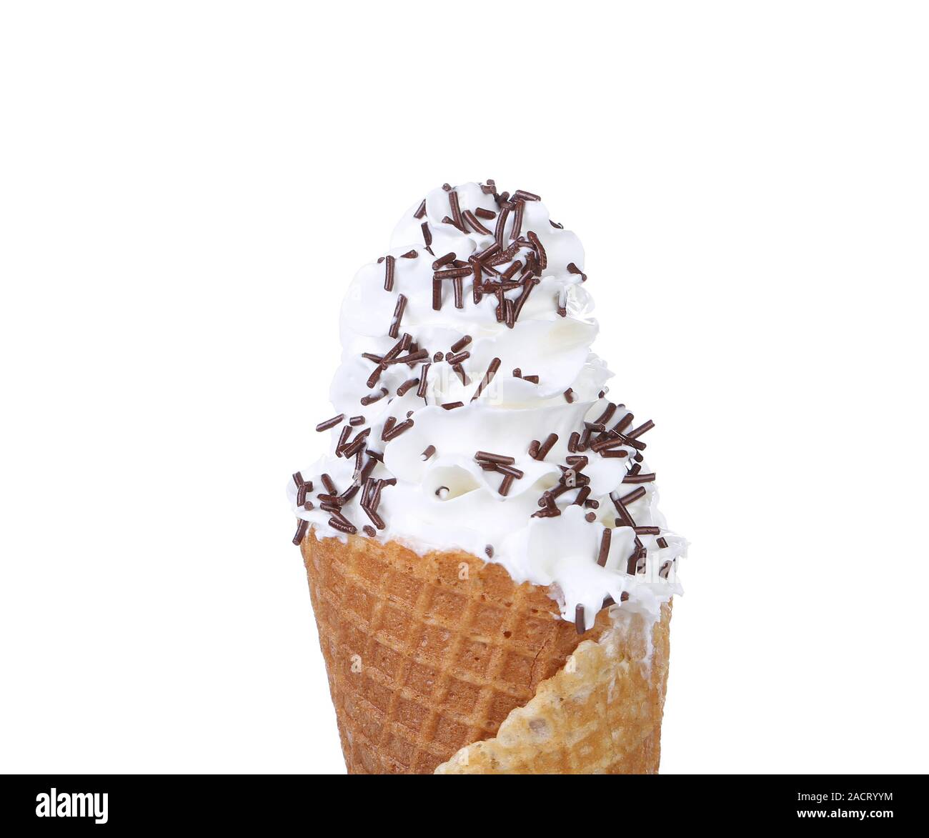 Weiche servieren Eis. Schokolade besprüht. Stockfoto