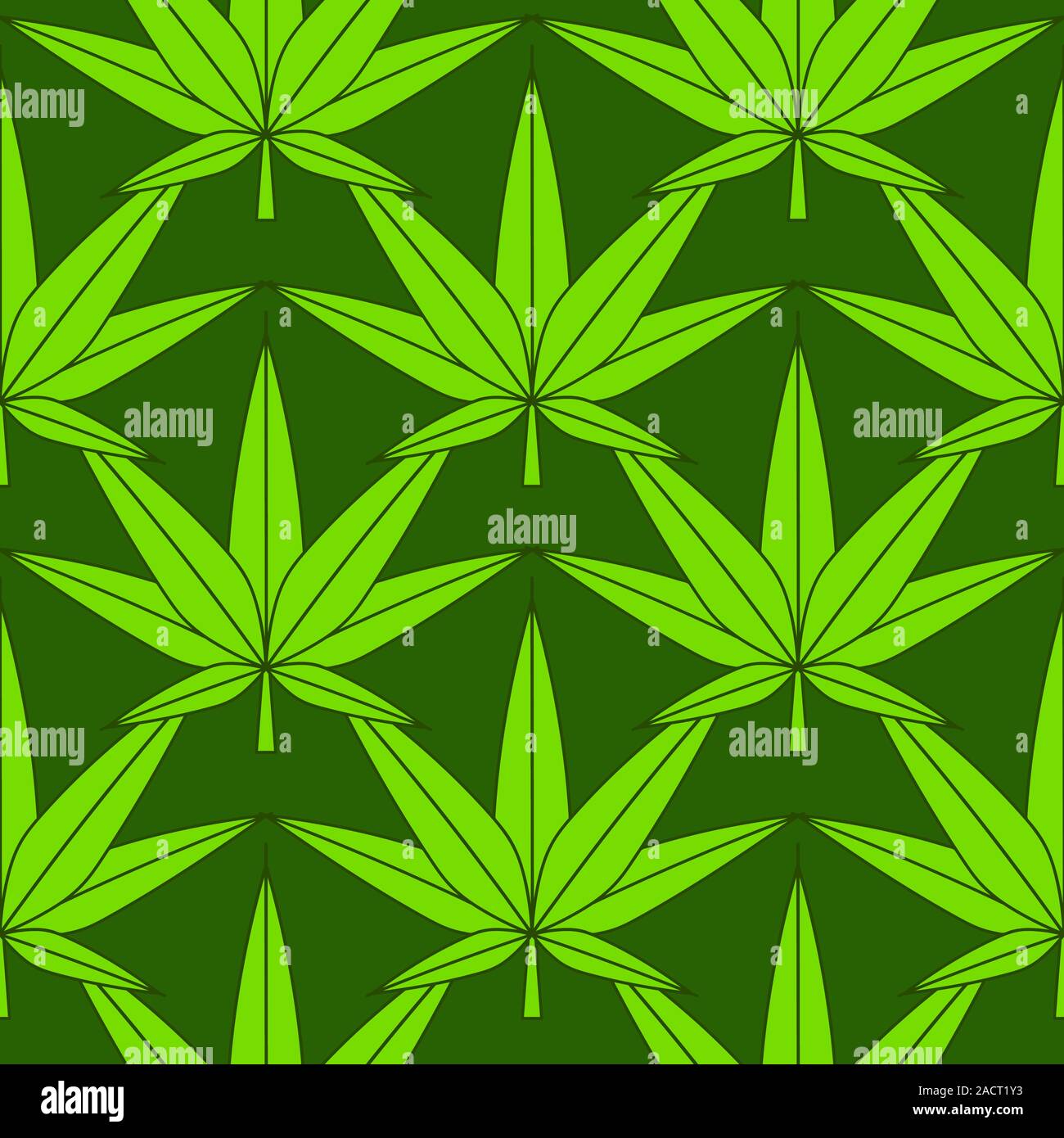 Nahtlose Muster mit Marihuana Blätter Vektor geeignet für Grußkarten, Poster oder T-Shirt drucken. Stock Vektor