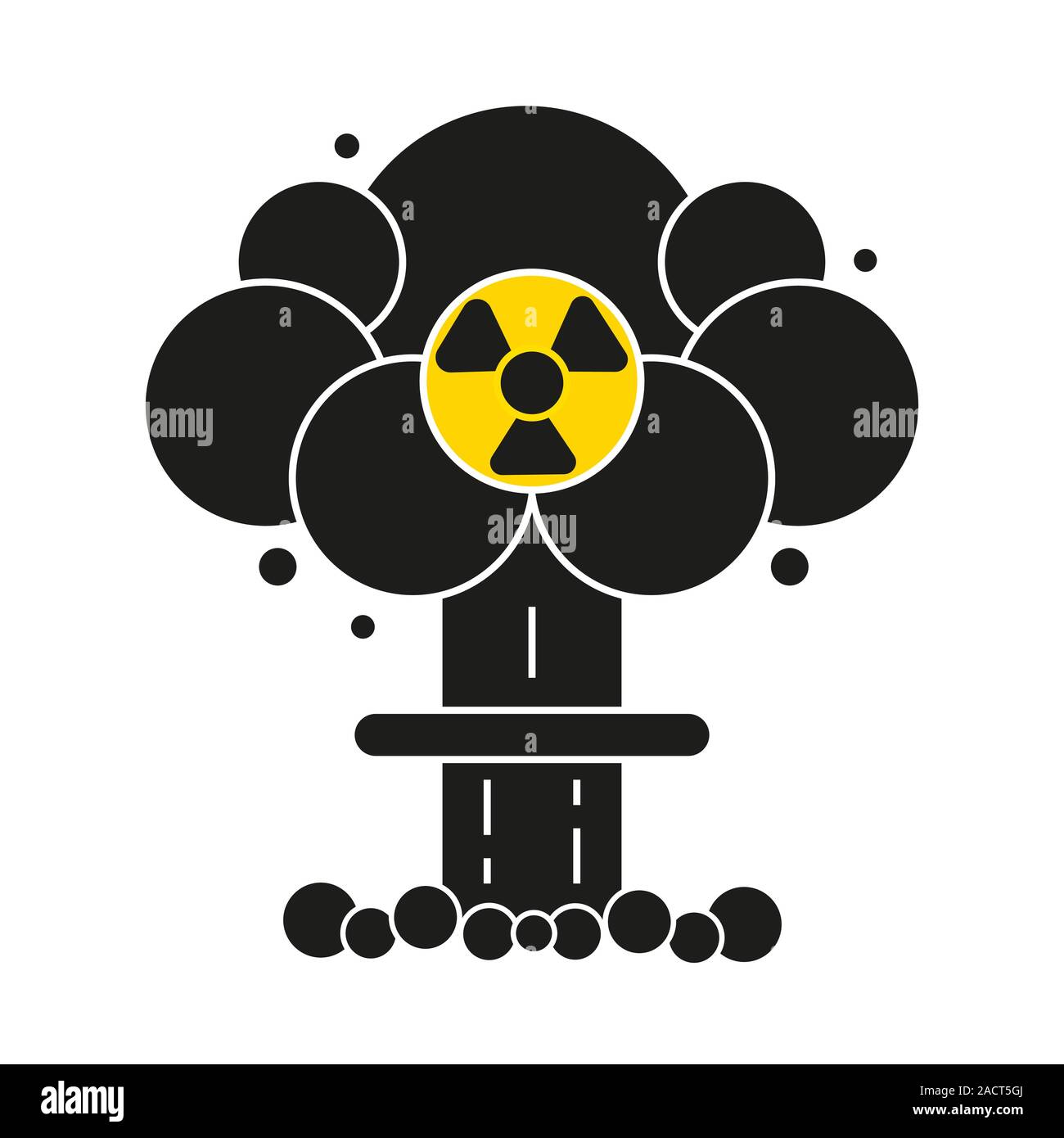 Atomare Explosion Geeignet für Poster oder ein T-Shirt drucken. Stock Vektor