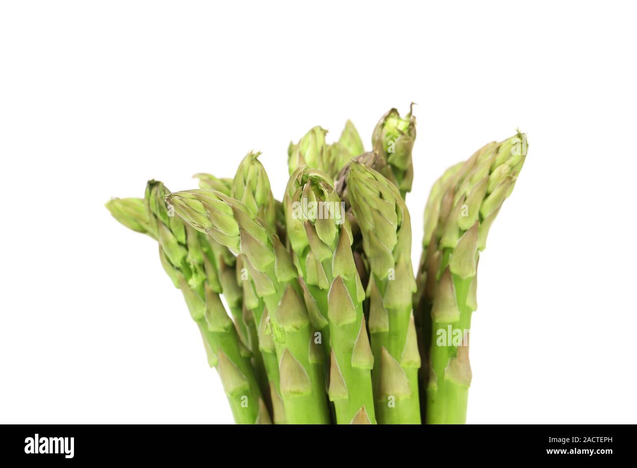 Nahaufnahme von frischem Spargel. Stockfoto