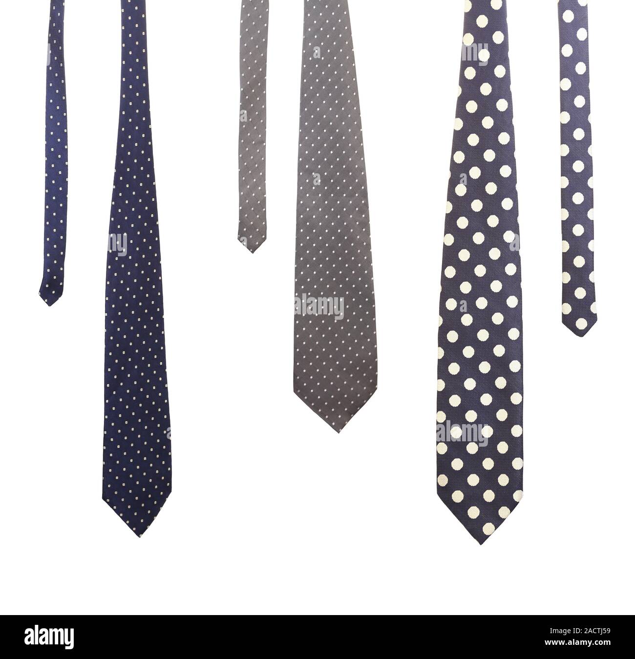 Drei bunte Krawatten. Stockfoto