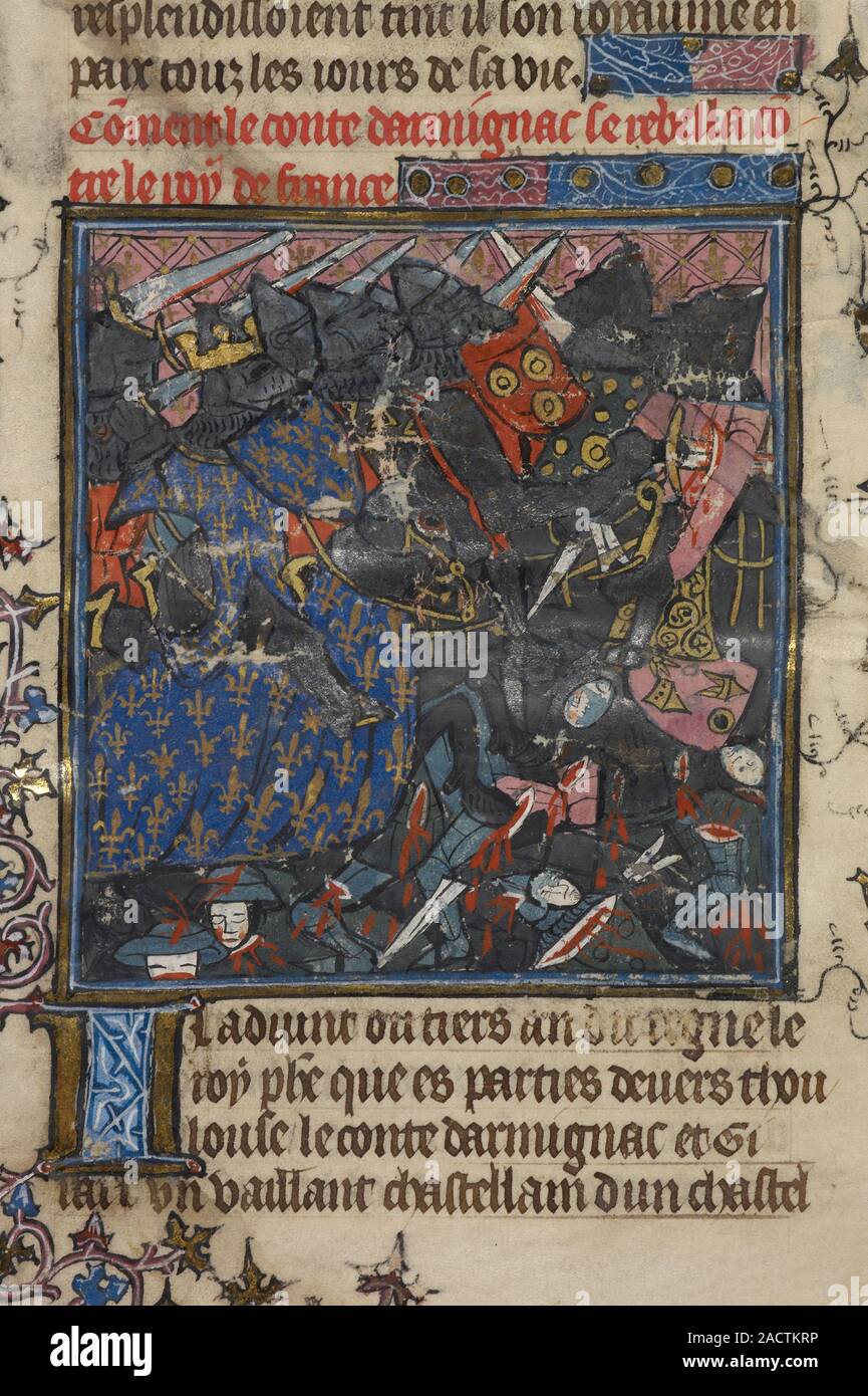 König Philipp III kämpft mit turbulenten Barons, (Miniatur) König