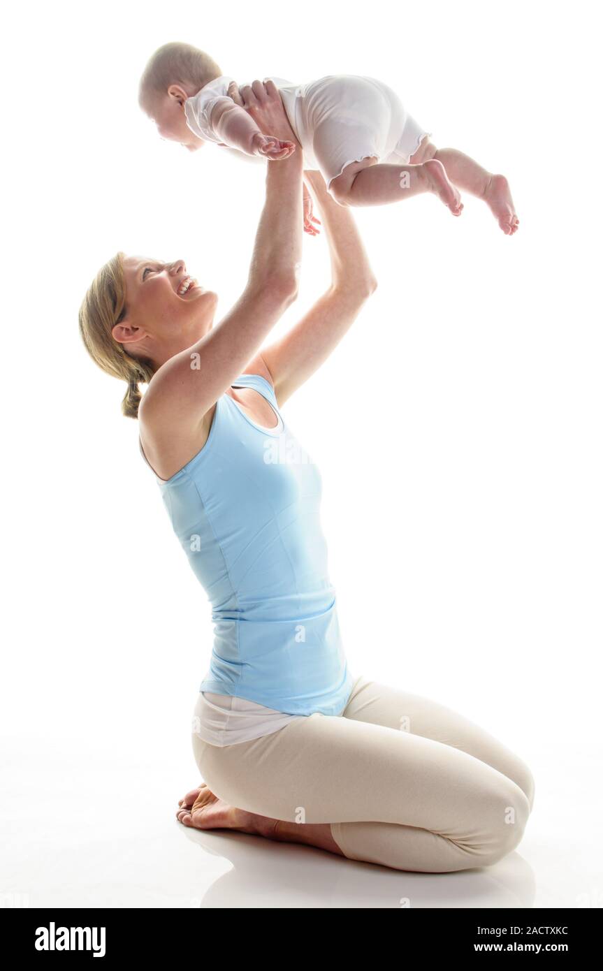 Mutter-Kind-sport Stockfoto