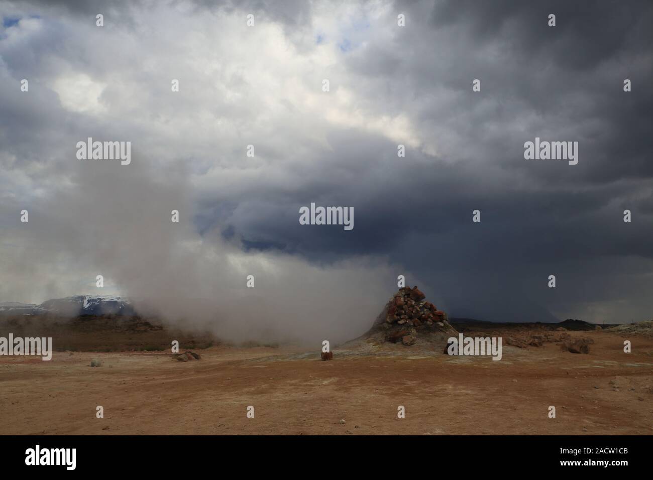 Hohe Temperatur bereich Hverarönð Námafjall Island Stockfoto