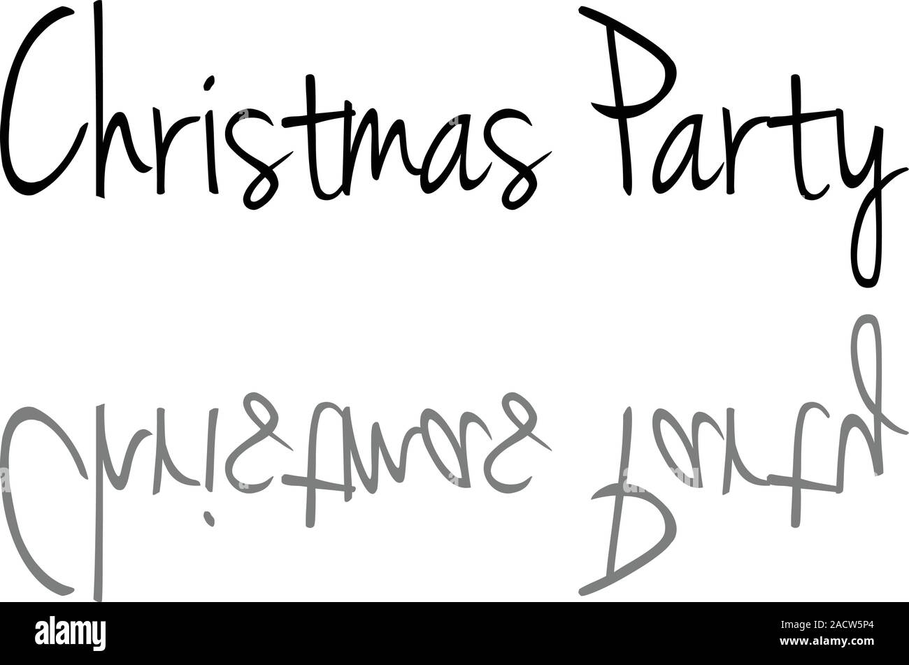 Weihnachtsfeier Text zeichen Abbildung auf weißem Hintergrund Stock Vektor