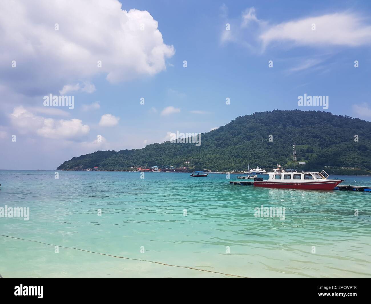 Landschaft der Insel und Strand in Perhentian Inseln in Terengganu in Malaysia Stockfoto