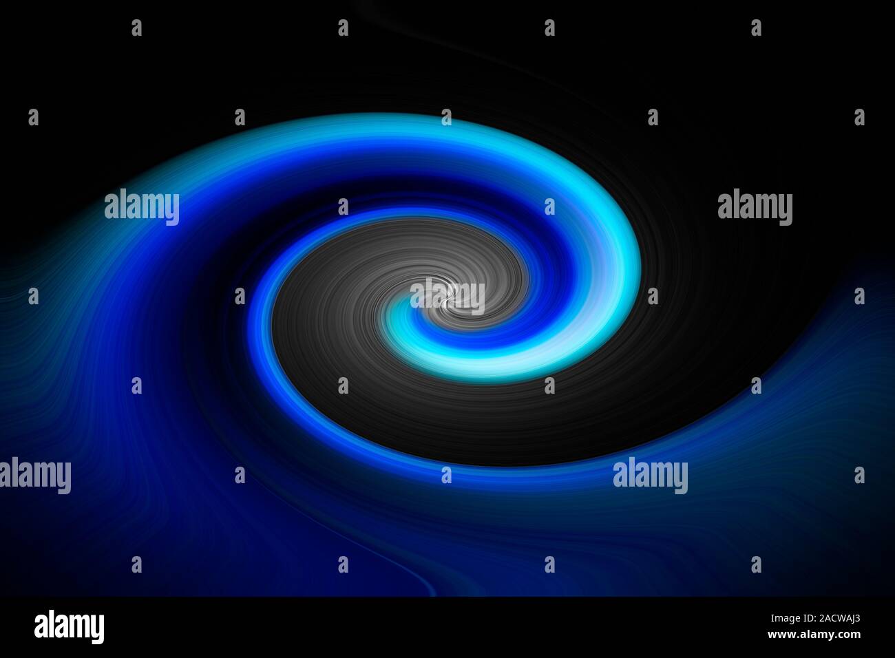 Zusammenfassung Hintergrund, Schöne lockige blaue Welle mit weißer Schaum Stockfoto