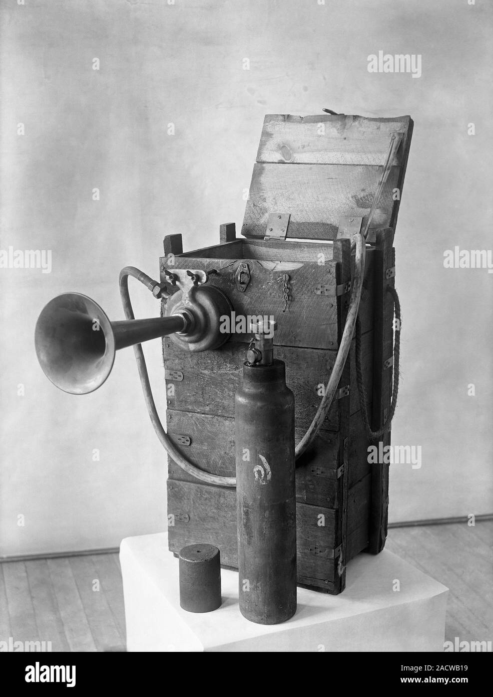 Giftgas Werfer. Anlieferung System für Giftgas im Ersten Weltkrieg I