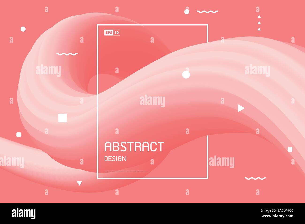 Zusammenfassung von lebenden Korallen fluid Line Design Hintergrund. Verwenden Sie für Poster, Artwork, Template Design, Werbung, Print, Präsentation. illustration Vector EPS 10. Stock Vektor