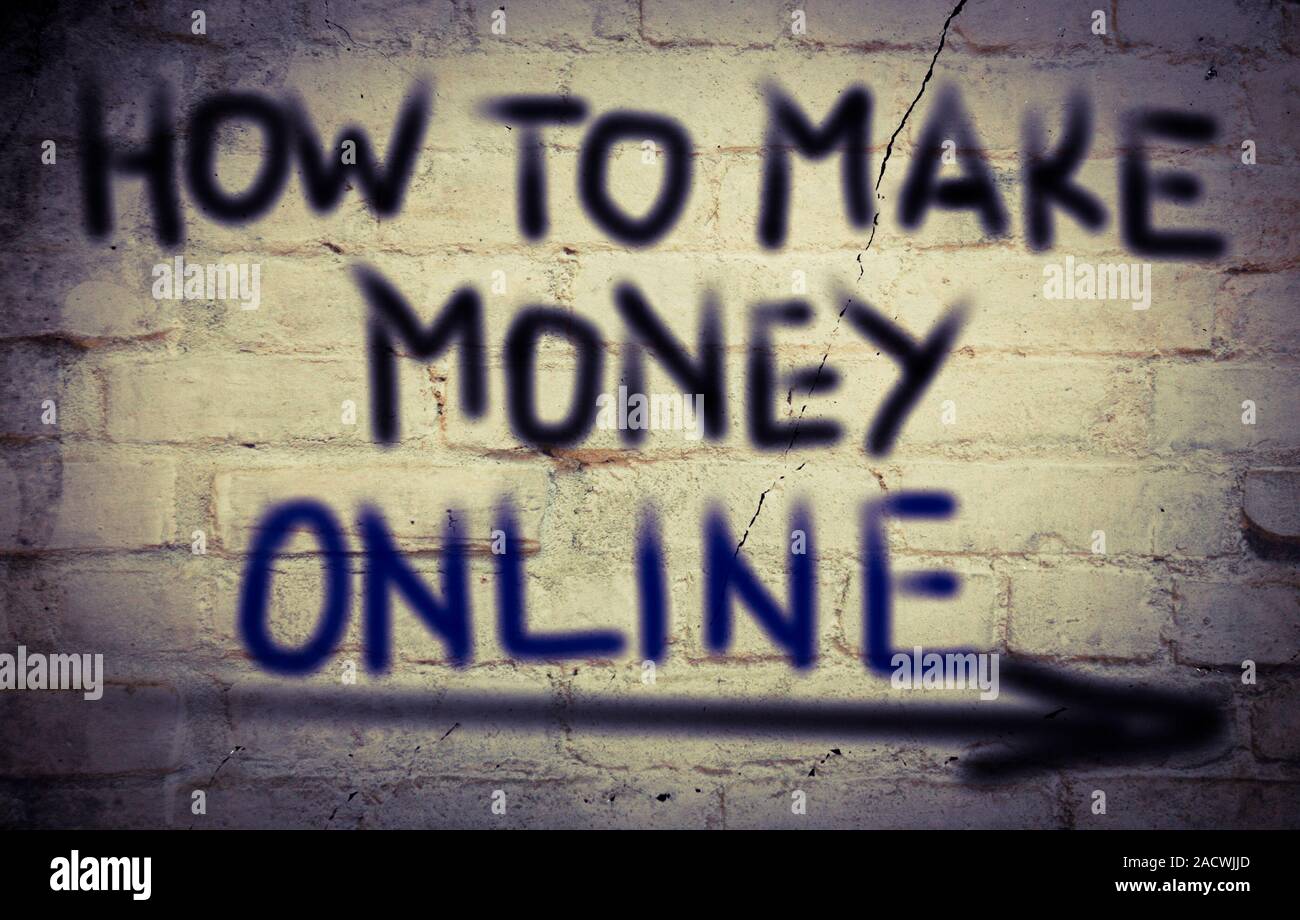 Wie man Geld Online-Konzept Stockfoto