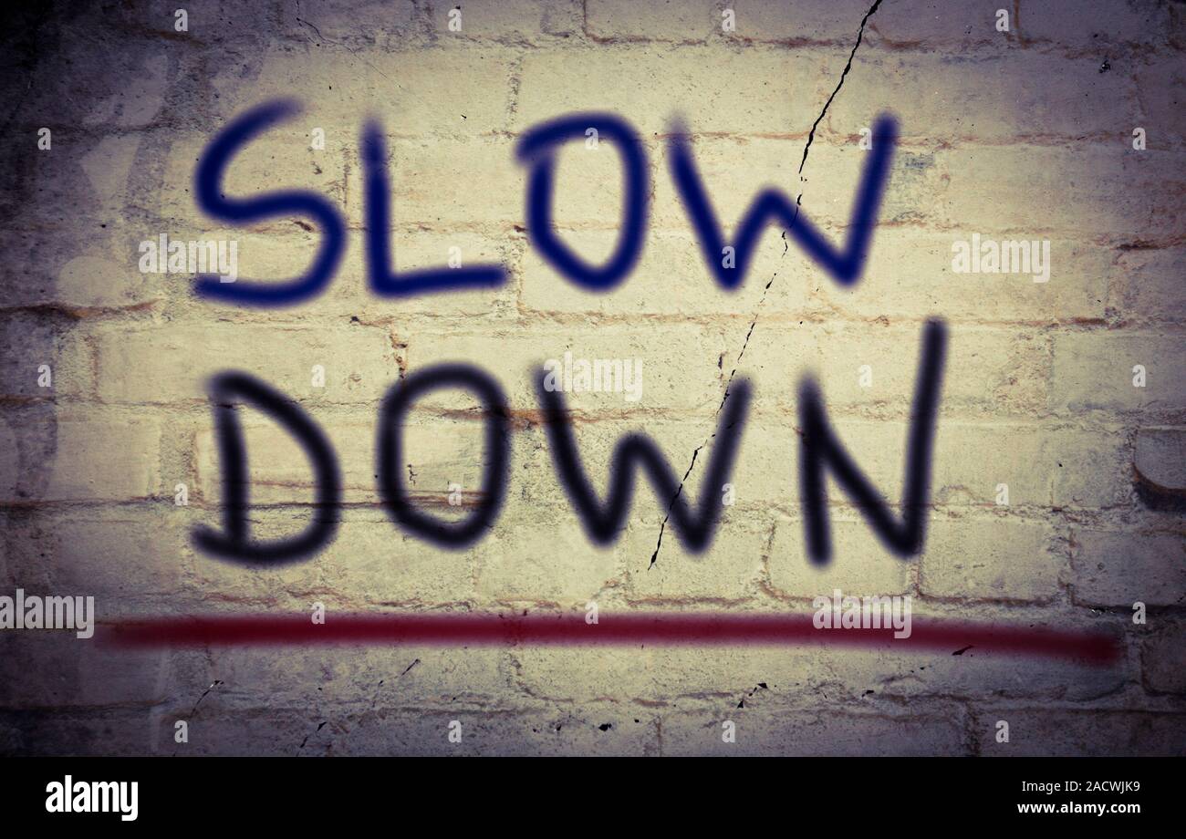 Slow Down Konzept Stockfoto