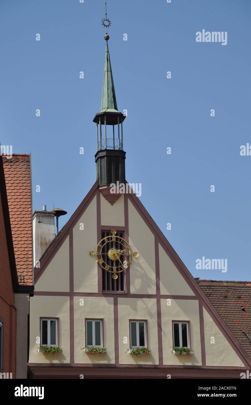 Rathaus in Gemünden am Main. Stockfoto