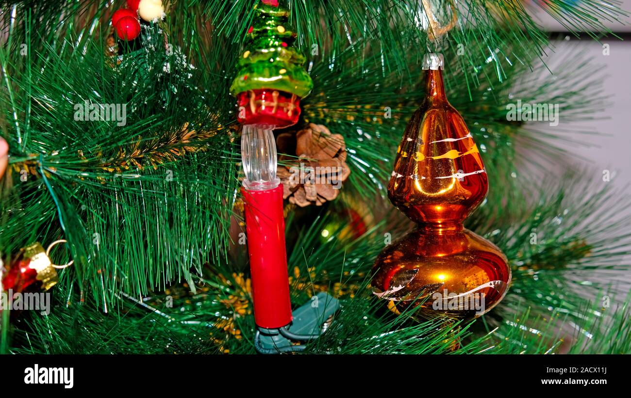 Weihnachten Glas Spielzeug für Baum Stockfoto