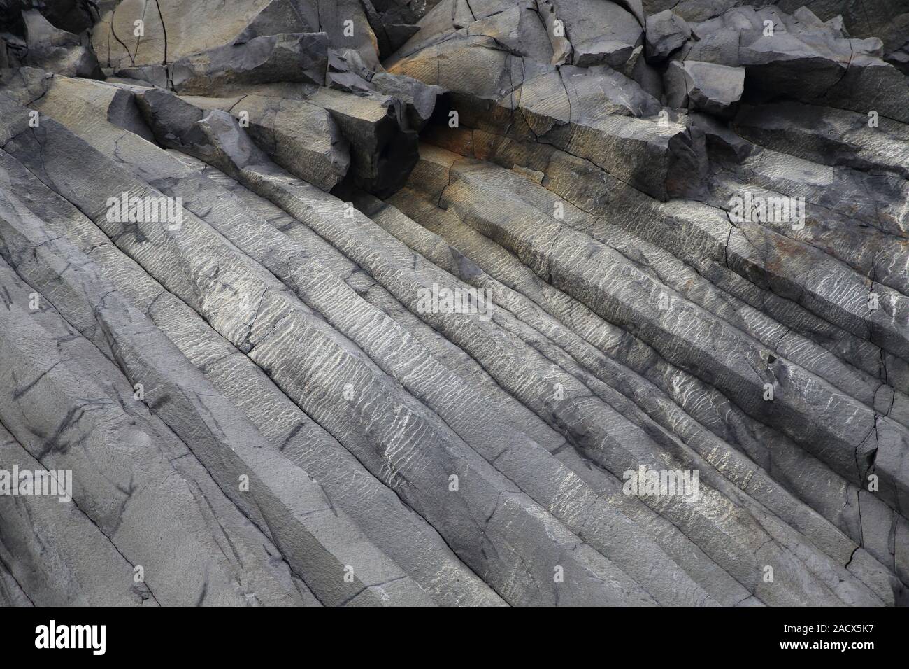 Reynisdrangar Basalt Stapel Icland Stockfoto